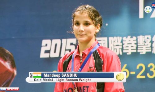 Mandeep Kaur Sandhu from Chakar has won Gold Medal 52kg in World Junior Women Boxing Championship 2015.